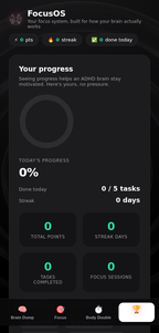 FocusOS — The Focus System for ADHD Brains